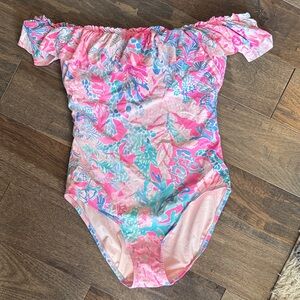 Lilly Pulitzer Pascha Pink Aquadesiac Off-Shoulder Swimsuit